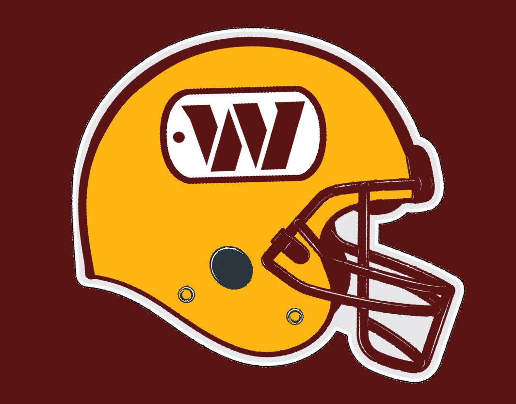 HurQlez's tweet photo. With all the alternate helmets being shown, I tried a new approach with my #ExpandtheBrand. 
I used just the military dog tag to replicate the 1970 Redskins helmet. This can be the bridge between the past and future identities that Commanders needs.
#K9Command https://t.co/8xuZ3U0VoH
