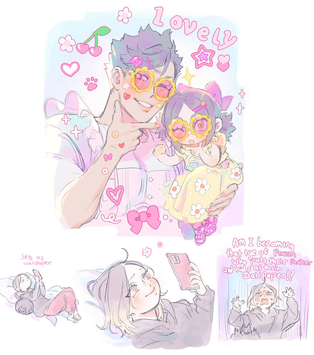 mookie000's tweet image. Baby au: Kenma caught slipping