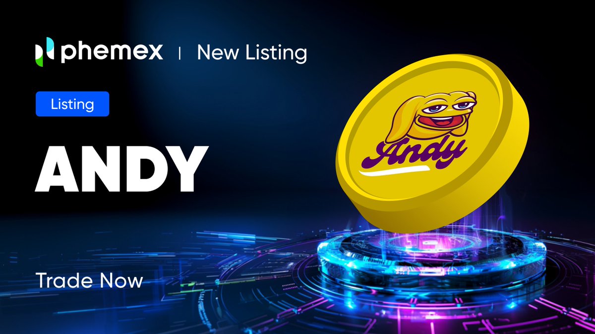 📢 New Listing Alert @andycoinonerc

🚀 #Phemex will list $ANDY on April 22, 2024 - 13:00 UTC!