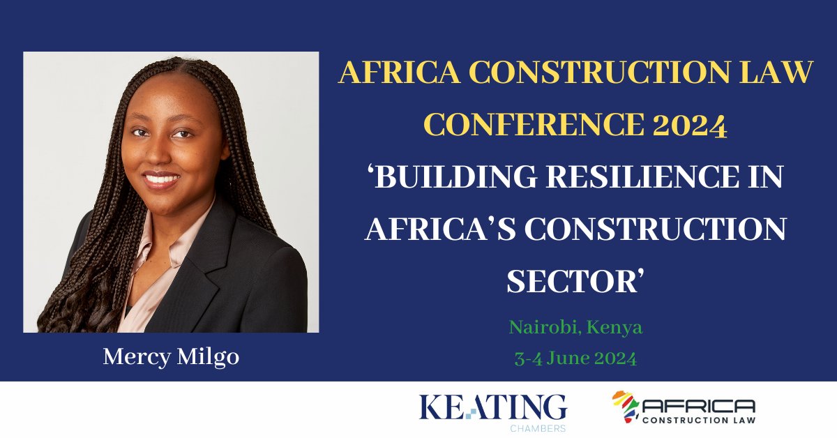 Mercy Milgo will be speaking will be a speaker on a panel at the @AfricaConstruc1 which is being held on 3-4 June 2024. You can find out more and register via the following link: africaconstructionlaw.org/acl-2024-regis…