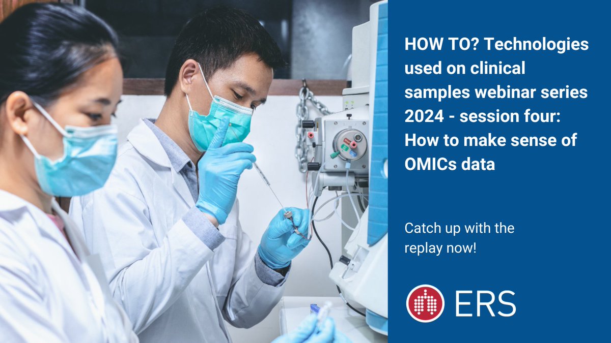 Did you miss the latest episode of HOW TO? webinar series 2024? Catch up now with the replay of Session 4: How to make sense of OMICs data: channel.ersnet.org/media-106742-h…