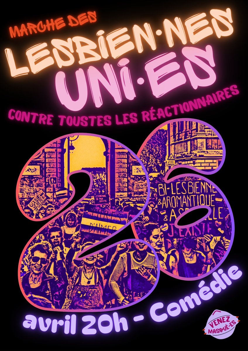 Marche lesbienne de Montpellier 2024 Venez nombreureuses (et masqué•es) ça va être trop bien
