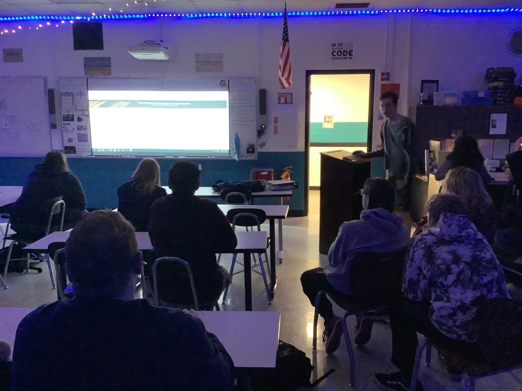 CPACTC's tweet photo. #computerprogramming students @cpactc #present their #interactivewebquestwebsitedesigns to the class today. #opportunitiesunlimited #heishman #april2024 https://t.co/w3PlSArTKk