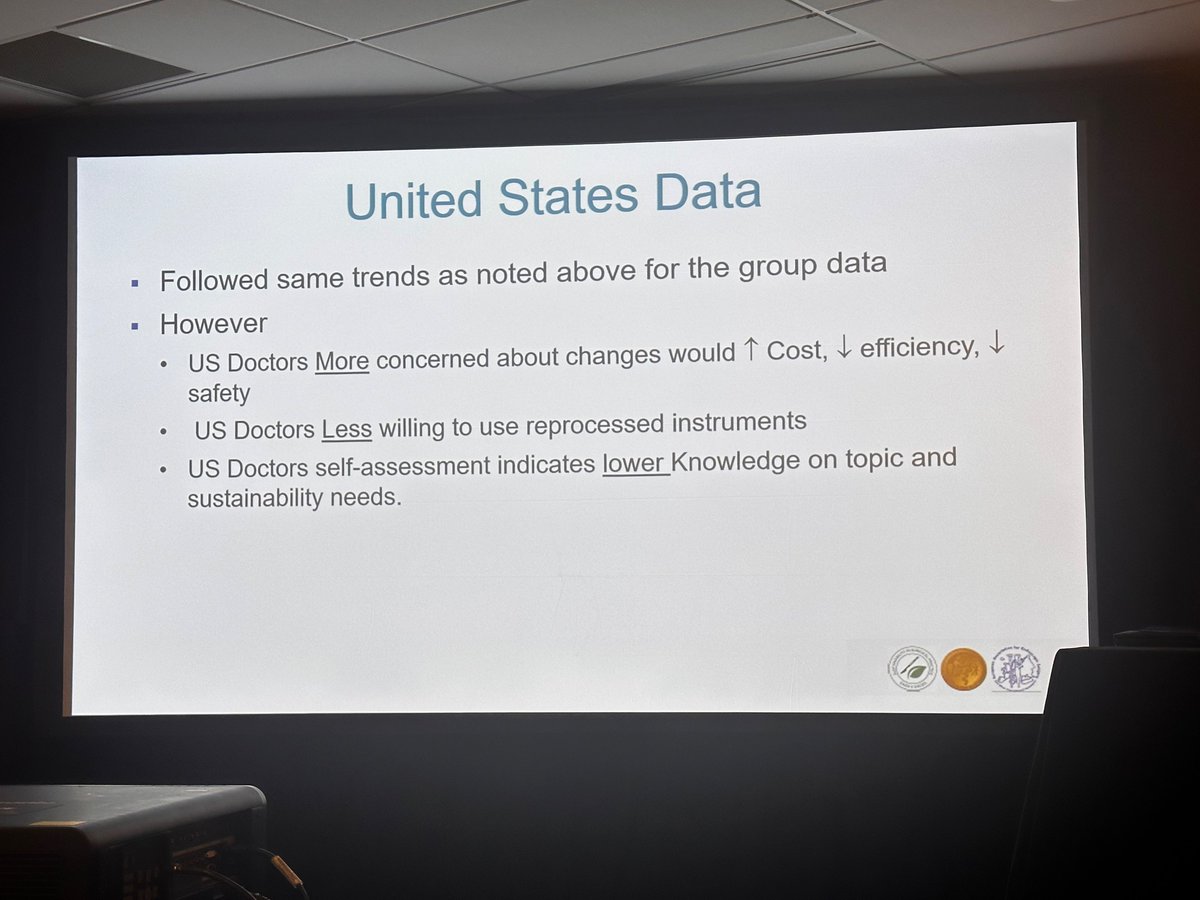 Dr. @HPB_Surgeon shared results from a survey of @SAGES_Updates members finding that surgeons care, are willing to change their practice to reduce the environmental impact of surgery, and want to learn more 🤓

#SAGES2024 #SustainableSAGES