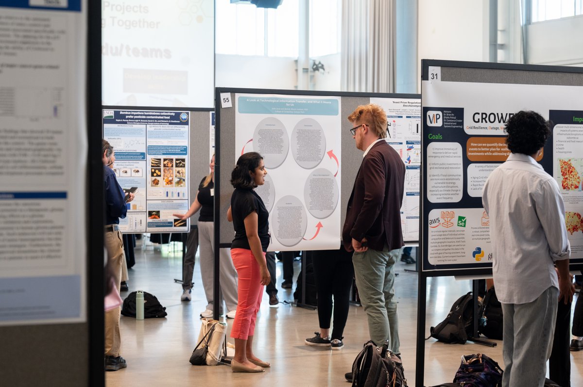 On Tuesday, over 150 students participated in the 18th Annual Research Symposium, hosted by @GTUROP 📊  Students from each college were recognized for outstanding research in their field. Congrats to all the presenters! 👏 

#URW2024 #undergraduateresearch
