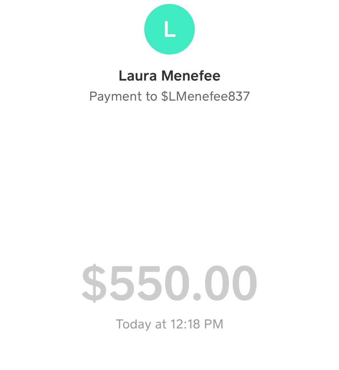 I surprised random teammate @LBMenefee with $550 in their cashapp!