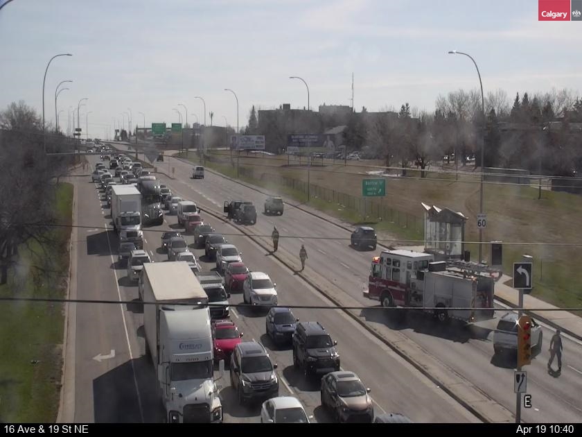 ALERT: Two vehicle incident on EB 16 Ave after 19 St NE, blocking the left lanes.   #yyctraffic #yycroads