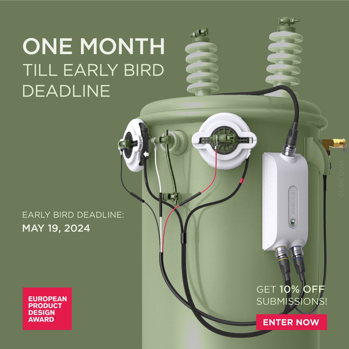 ❕EARLY BIRD DEADLINE IN ONE MONTH - May 19, 2024. Submit till the deadline to get 10% off entry fees! Enter now ➡️ productdesignaward.eu
⁠
📸: Ubicquia
⁠
#ePDA2024 #ProductDesign #ProductDesigners #OpenCall
