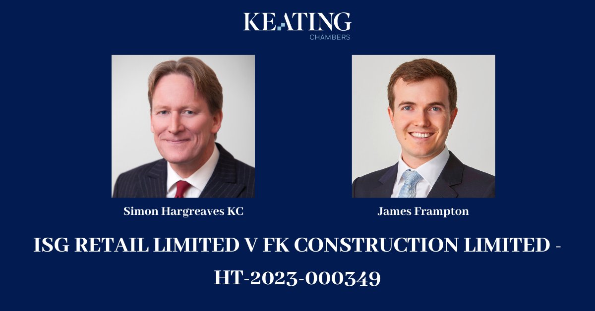 Simon Hargreaves KC and James Frampton (instructed by Addleshaw Goddard LLP) acted for the defendant, FK, in this Part 8 claim in which judgment was handed down on18 April 2024. A copy of the judgment can be found here: keatingchambers.com/case-report/is…
