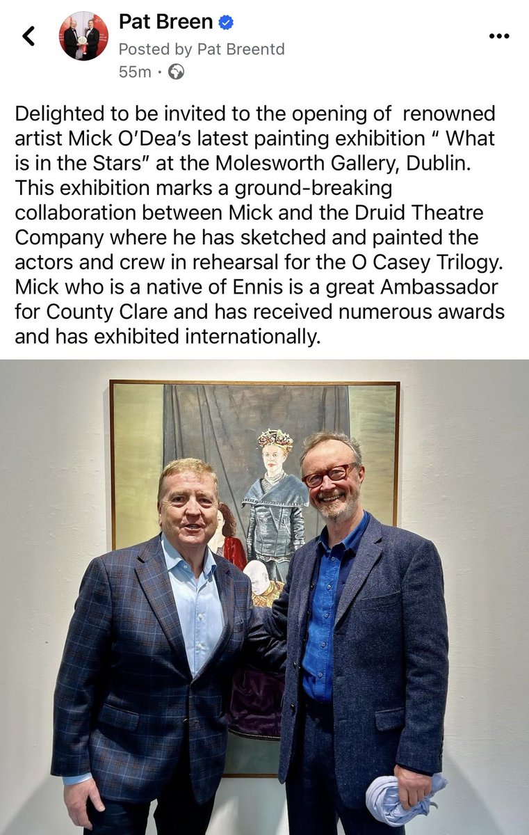 Good to meet @PatBreen1 yesterday @MolesworthGall for - What is the Stars?