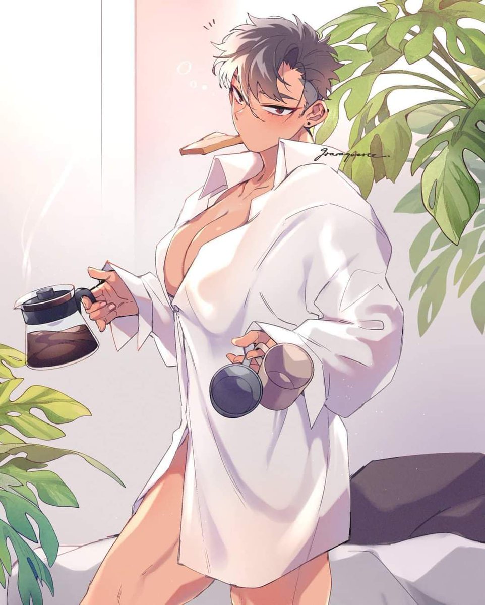 DaShyCutieGF's tweet photo. "Mnm? What.. figured I'd get us some coffee since you were still asleep.." https://t.co/c37sRbEywS