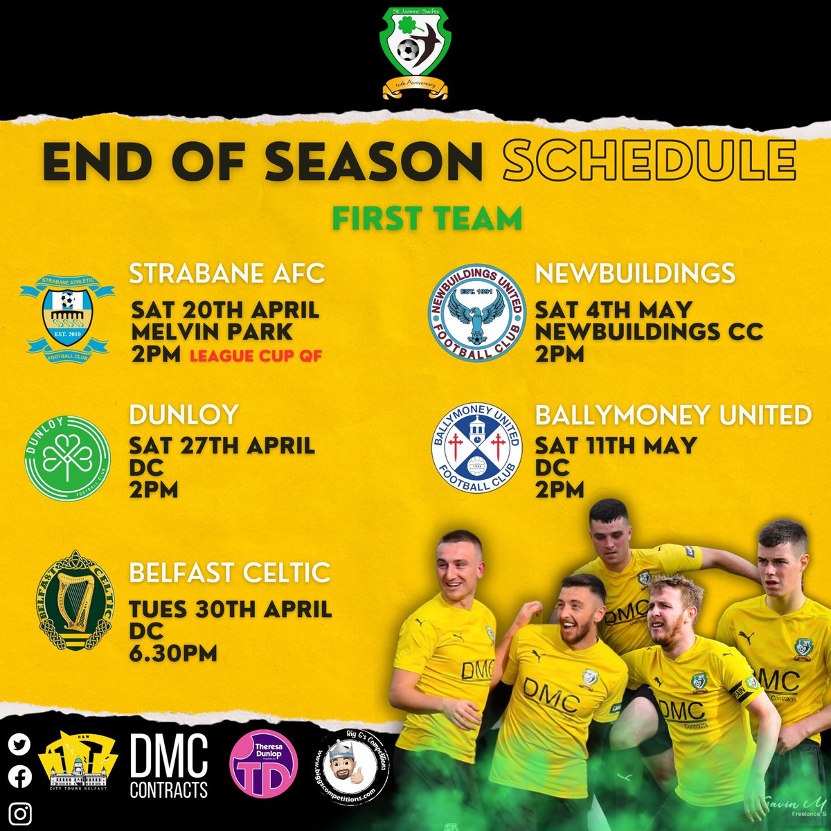 𝘼𝙧𝙚 𝙮𝙤𝙪 𝙧𝙚𝙖𝙙𝙮…? We have been given our end of season schedule by the league. With a possible League Cup Semi and league fixture at home to be added, it is sure to be an exciting end to our 2024 season! It would be great to have our community and clubs support 🙌🏼🍀