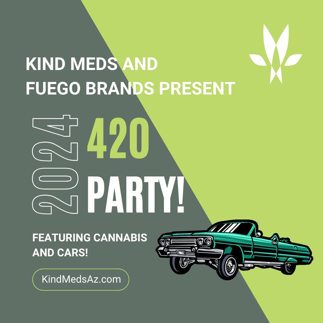 kindmedsaz's tweet photo. Reminder: tomorrow is 420 and we're co-hosting an awesome event with @fuegobrandaz, be sure to slide through from 10am - 1pm!
And, don't forget to stop by TODAY for FREE ice cream from our friends at @leafersofficial from 11am to noon.
See ya soon!
#420event #420party https://t.co/x83v7HKtGB