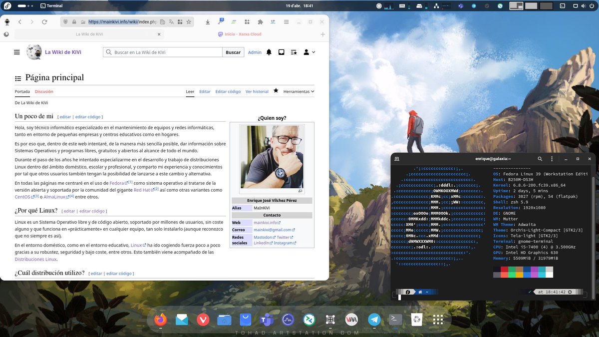 mainkivi's tweet image. Cambiando a un entorno más claro #viernesdeescritorio #DivendresDeEscriptori #Linux @fedora