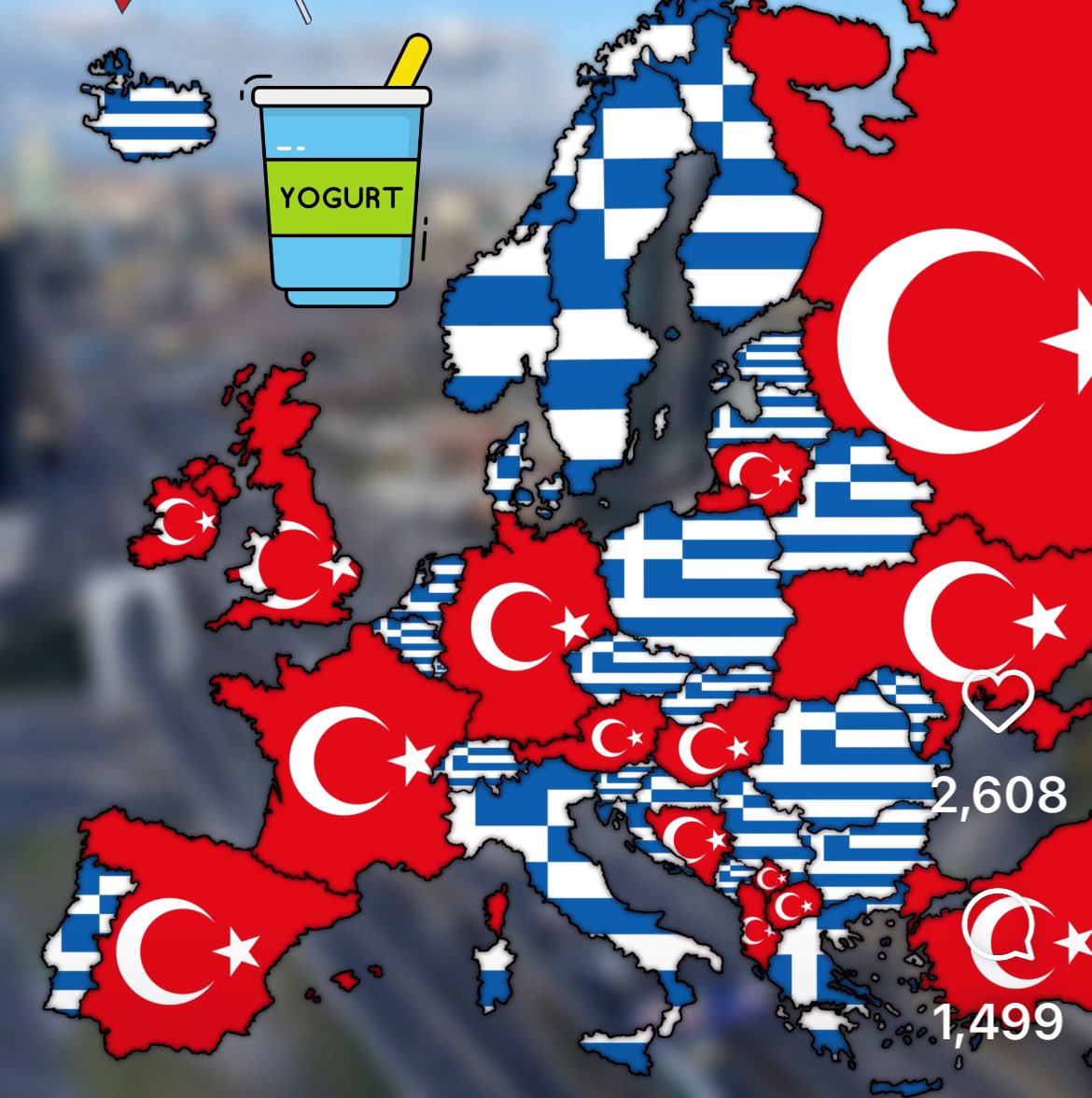 SonerCagaptay's tweet photo. Split European views on the origins of yoghurt https://t.co/p4ZTsz8DY7