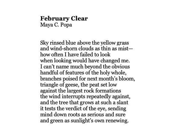 Grateful to have new poems in the beautiful spring issue of @kenyonreview, including this hopeful one: