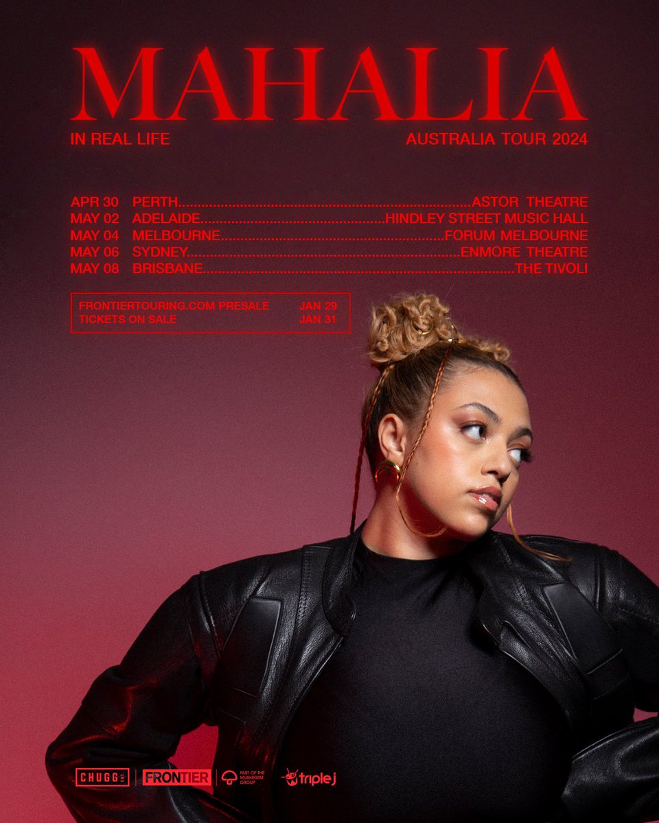 see you soooon aus 💕 mahalia.lnk.to/tour