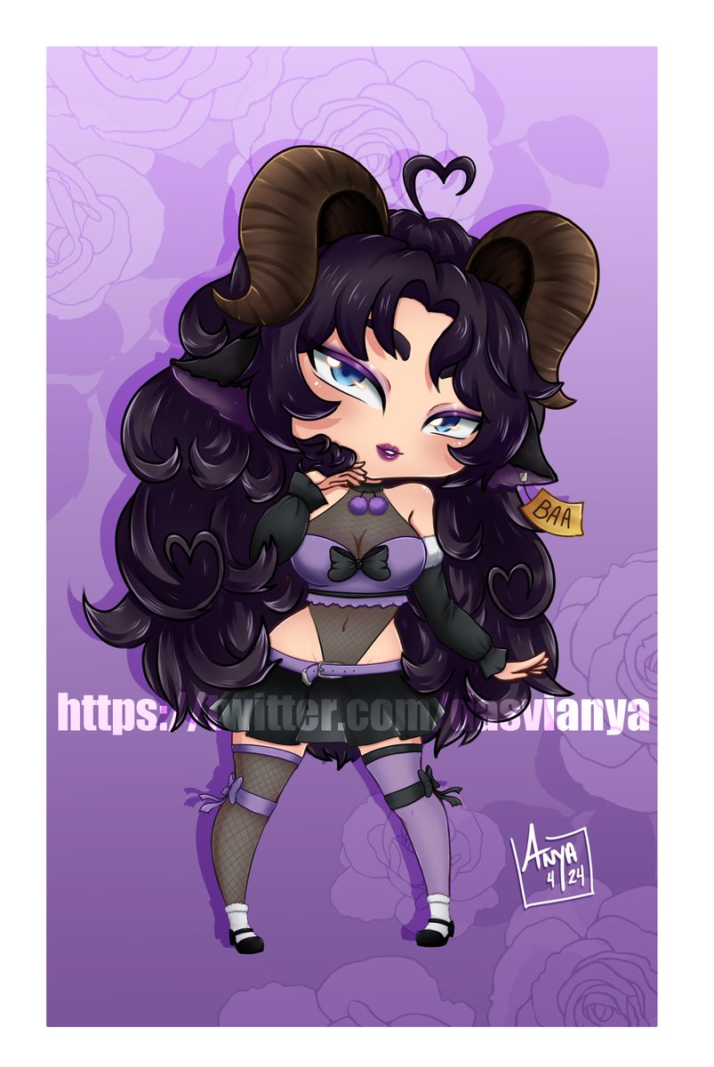 Commission from <a href="/SeniorTrick/">Trick ⚗️😈🟪 - ENVtuber |</a> for the adorable <a href="/Shalarissagames/">Shalarissa |Vtuber | Sheep</a> !! I just love that fluffy hair!!!! 🥰🩵🩵🩵🩵