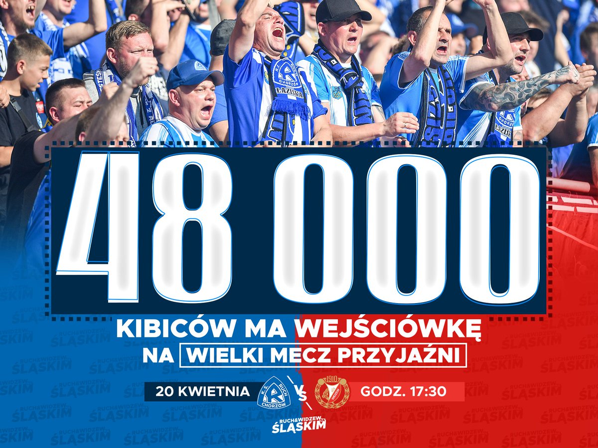 Jeszcze trochę! 🔥🔥 #IdziemypoRekord 🎟️ bilety.ksruch.com #MeczPrzyjaźni 🤝