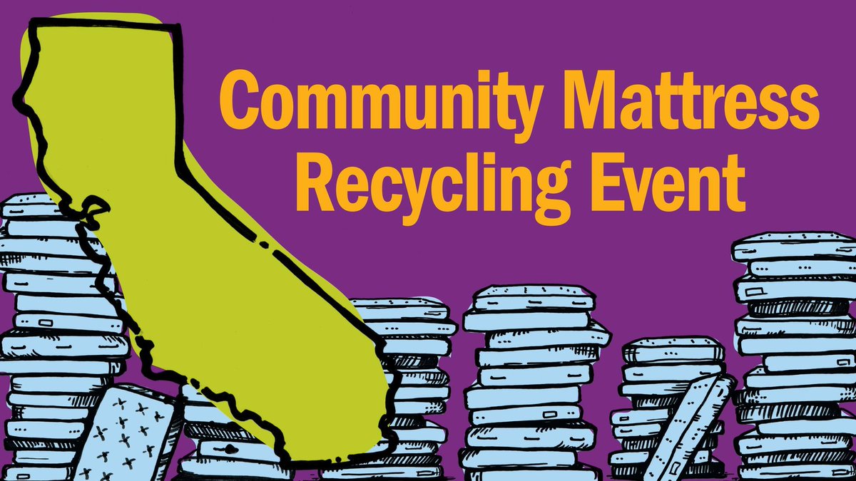 Looking to dispose of your old mattress? Come by any one of our FOUR collection events THIS SATURDAY, 4/20, and recycle it for FREE. #MattressRecycling ♻️

More details...

tinyurl.com/3crk9kkr

tinyurl.com/3kwxb6v2

tinyurl.com/ety2442s

tinyurl.com/2w9n775k