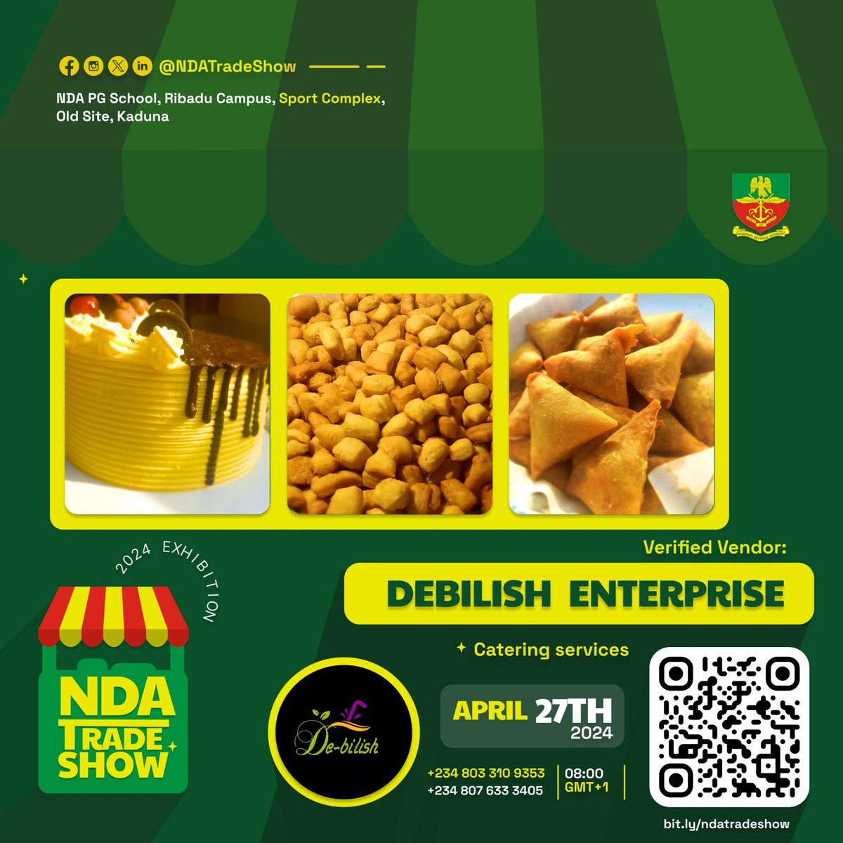 de_bilish's tweet photo. Exciting news! 🌟
 I'll be at the NDA Trade Fair on April 27th! 📅 Mark your calendars and come show your support! 🤝
 Let's connect, explore, and make this event memorable together! 
See you there! 
 #NDATradeFair #SupportLocalBusiness #2024exhibition #ndatradefair #explore #NDA https://t.co/orJTqVqRdX