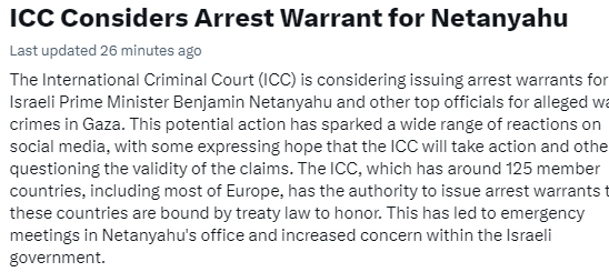 StopIsraelWar's tweet photo. ICC Considers Arrest Warrant for the criminal zionist Netanyahu , the responsible of #genocide and criminal war action 
#GazaGenocide #BoycottIsrael #BoicotIsrael #BoycottUS #BoicotUSA #BoycottGoogle https://t.co/ythtOKOFnq