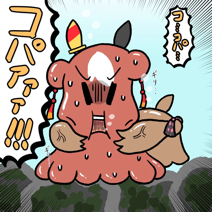 コパノメンダコ、シャイメンダコを描きました。
#ウマ娘 
#コパノリッキー 
#スマートファルコン 