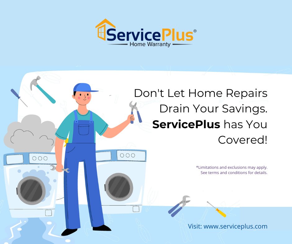 Protect your home, protect your wallet. ServicePlus Home Warranty keeps unexpected repairs at bay, leaving you free to enjoy the comforts of home without financial worries 

Visit: serviceplus.com

#Serviceplus #homeAppliances #HomeWarrantyPlan #HomeRepairs #homewarranty