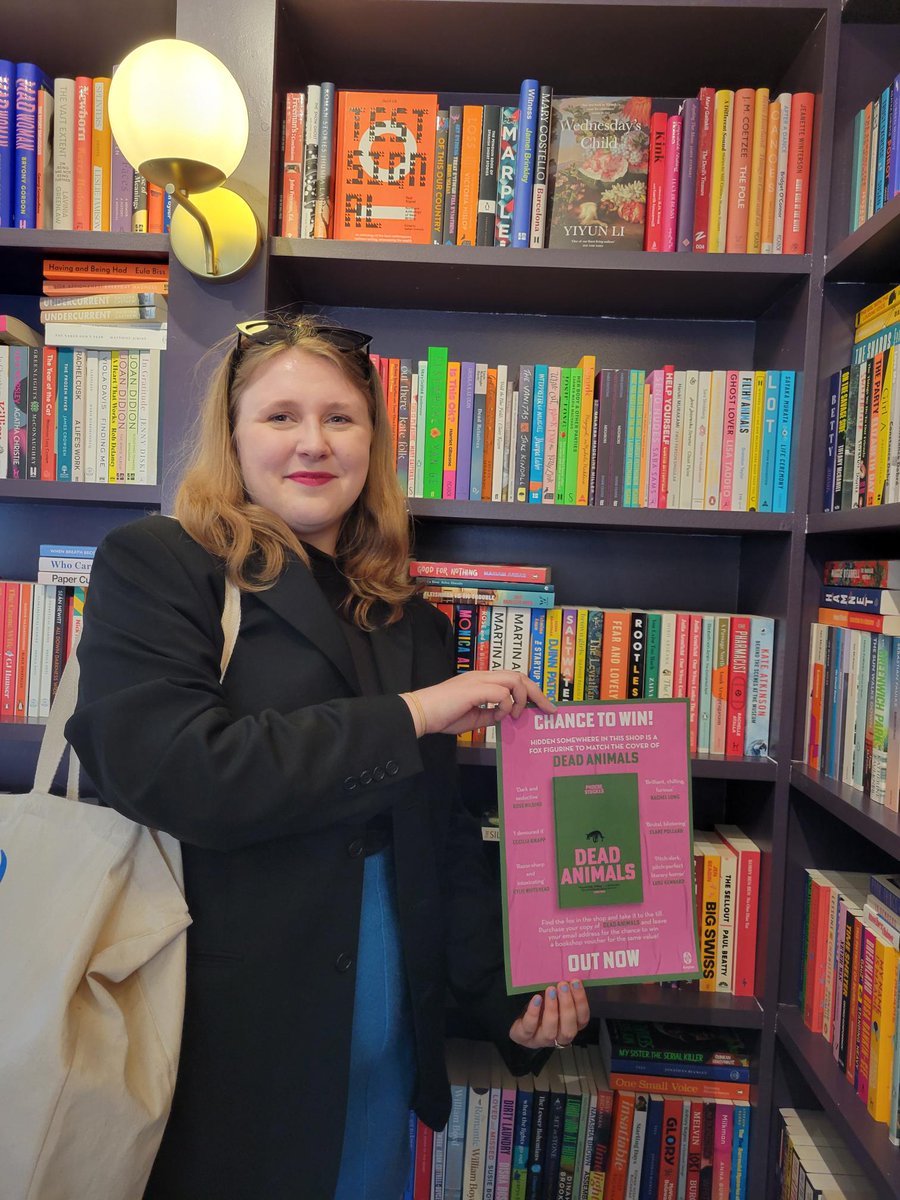 SceptreBooks's tweet photo. If you're off to get your copy of #DeadAnimals by @phoebestuckes from @BurleyFisher or @BookBarUK, keep your eyes peeled for the fox hidden somewhere in the bookshop!
Take it to the till when you buy Dead Animals and you could win a bookshop voucher! 🦊💚 https://t.co/S3doQ9SwKZ