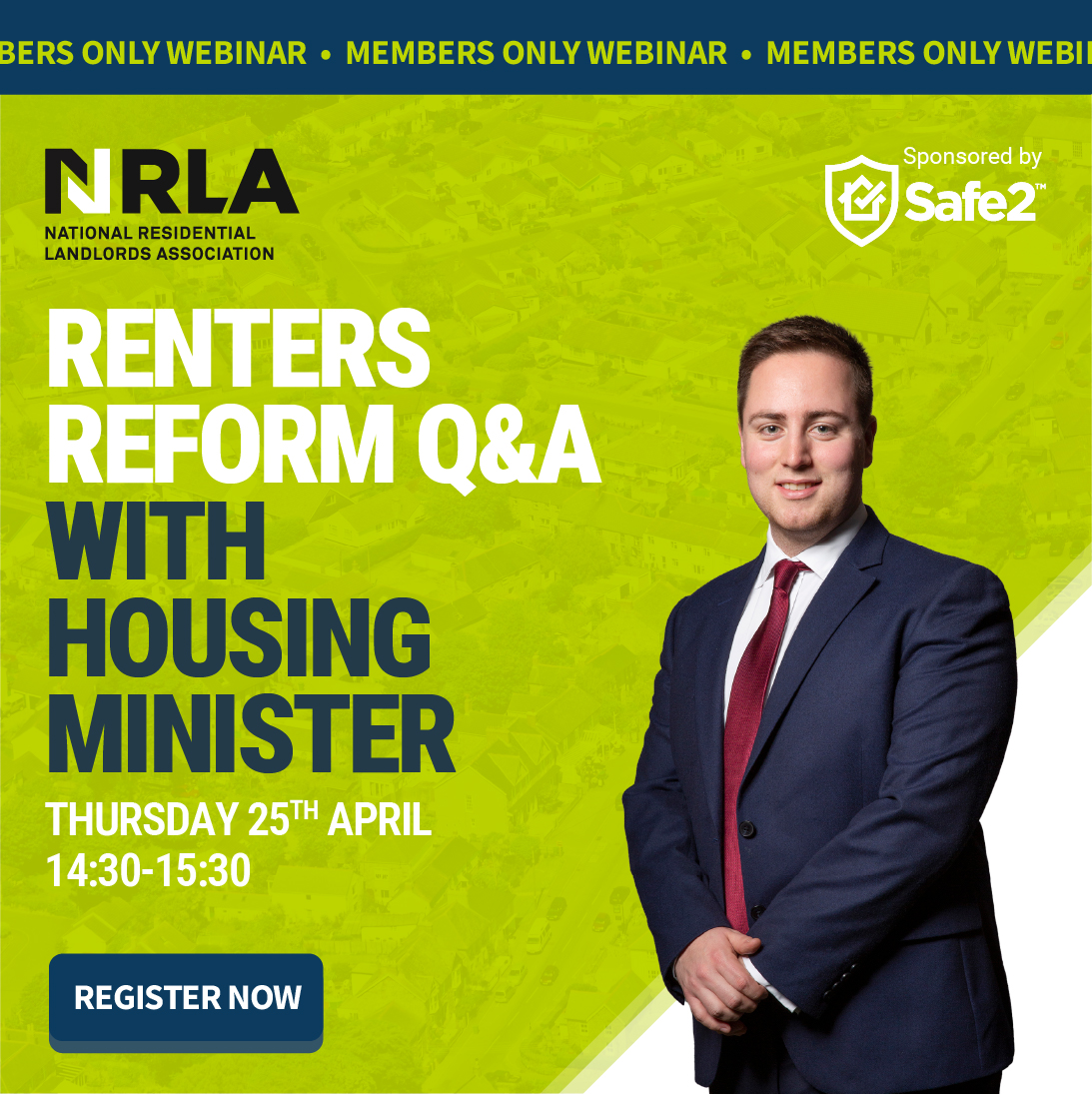 📢 BREAKING: Join us for an exclusive member webinar next week with housing minister @JacobYoungMP. Hosted by our CEO @beadleben, the Minister will speak about the Government’s amendments to the Renters (Reform) Bill and take member questions. Register: nrla.org.uk/events/meeting…