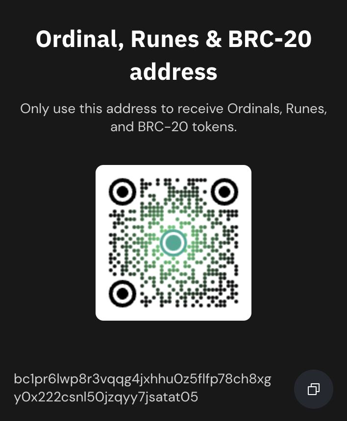 defirehk's tweet photo. @xverse @rune_coin bc1pr6lwp8r3vqqg4jxhhu0z5flfp78ch8xgy0x222csnl50jzqyy7jsatat05 https://t.co/gYT3L9PfH4