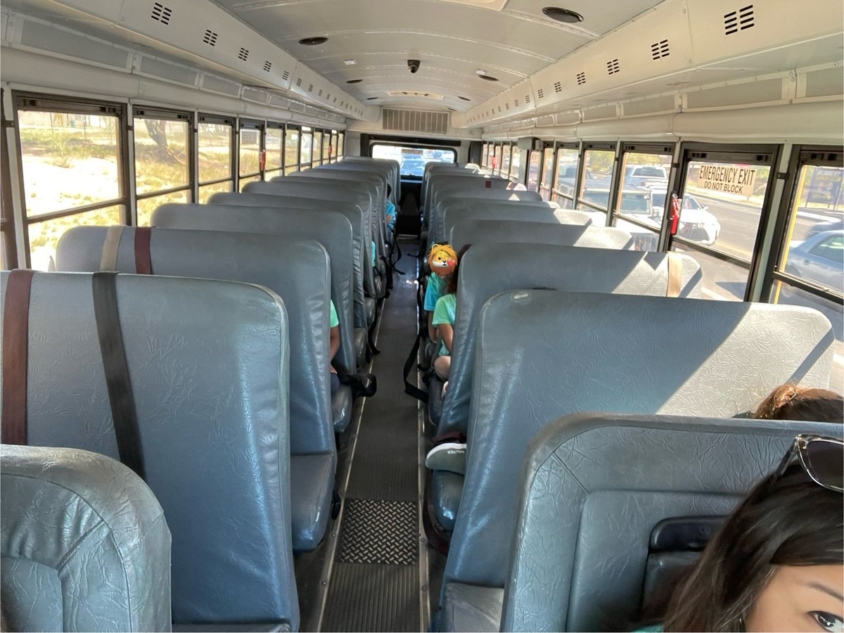 This is what it looks like when you take 52 kindergartners on the bus to the zoo. Well, it’s what it looks like when their seatbelts are on! 🤣🤣🤣