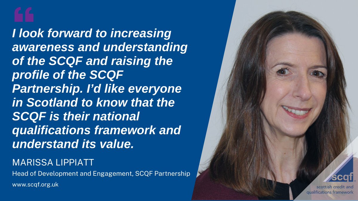 🙋🏻‍♀️Meet Marissa, our new Head of Development and Engagement. Find out more about @Marissa_SCQF at scqf.org.uk/news-blog/post… #SCQF #qualifications