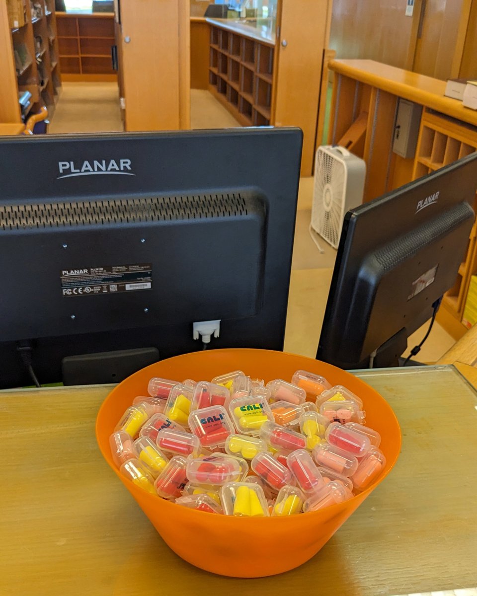 Thanks to our friends at <a href="/caliorg/">CALI</a>, we have earplugs for you to pick up at the Information Desk!