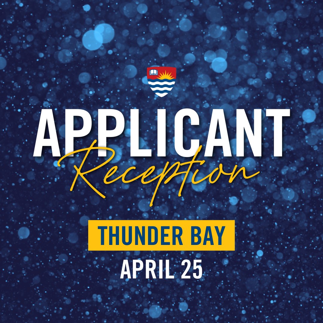 We can’t wait to meet you! Join us for our upcoming Applicant Reception in #ThunderBay on April 25. Meet with faculty, chat with staff and students and receive important details to help you transition to #LakeheadU! 🔗 loom.ly/XmMUkeY #mylakehead #lakeheaduniversity