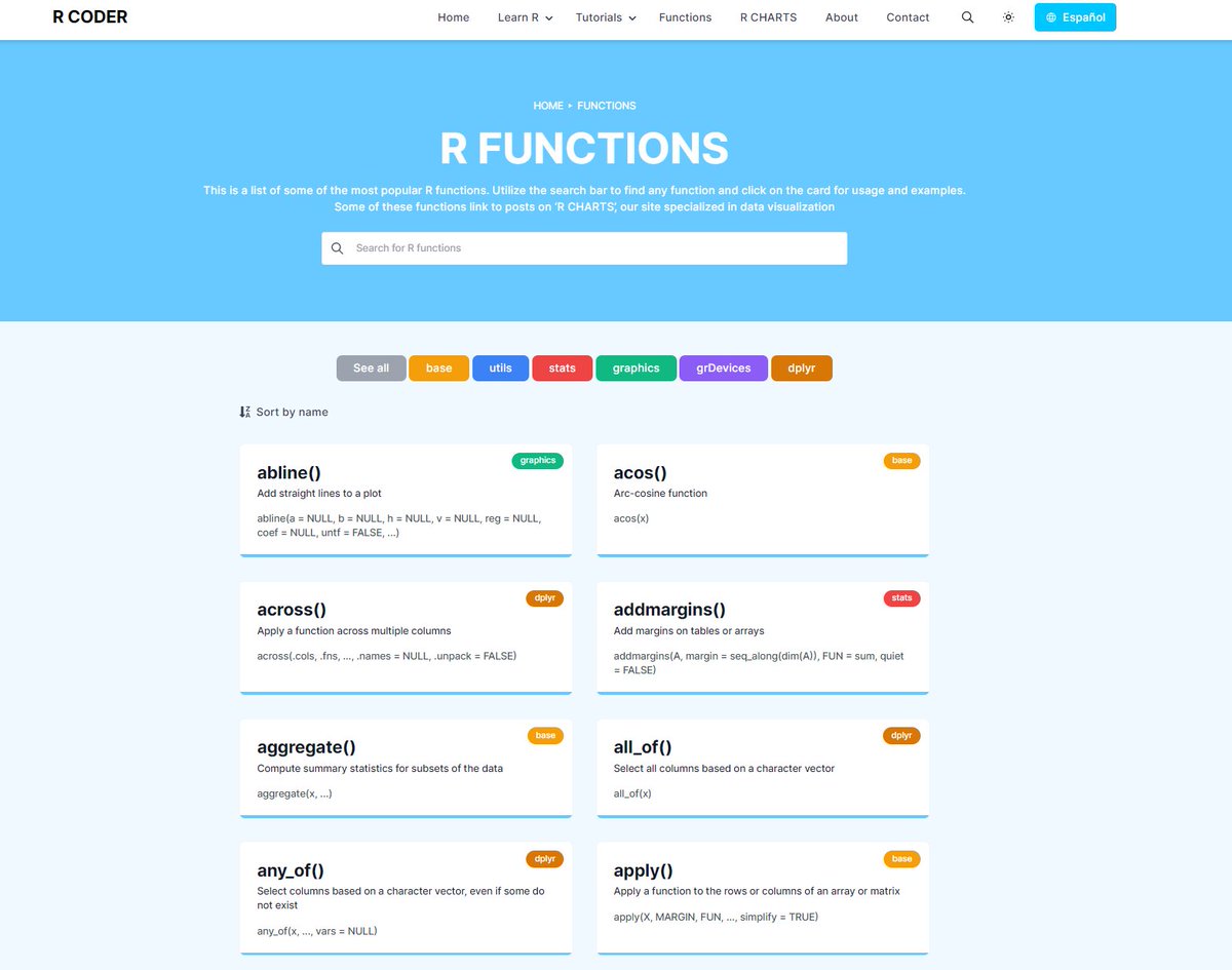 RCoderWeb's tweet photo. Find the most popular R functions and click on the card for usage and examples 🔍

🔗 https://t.co/1d2rXWuKzS https://t.co/6wFj7aeMR3