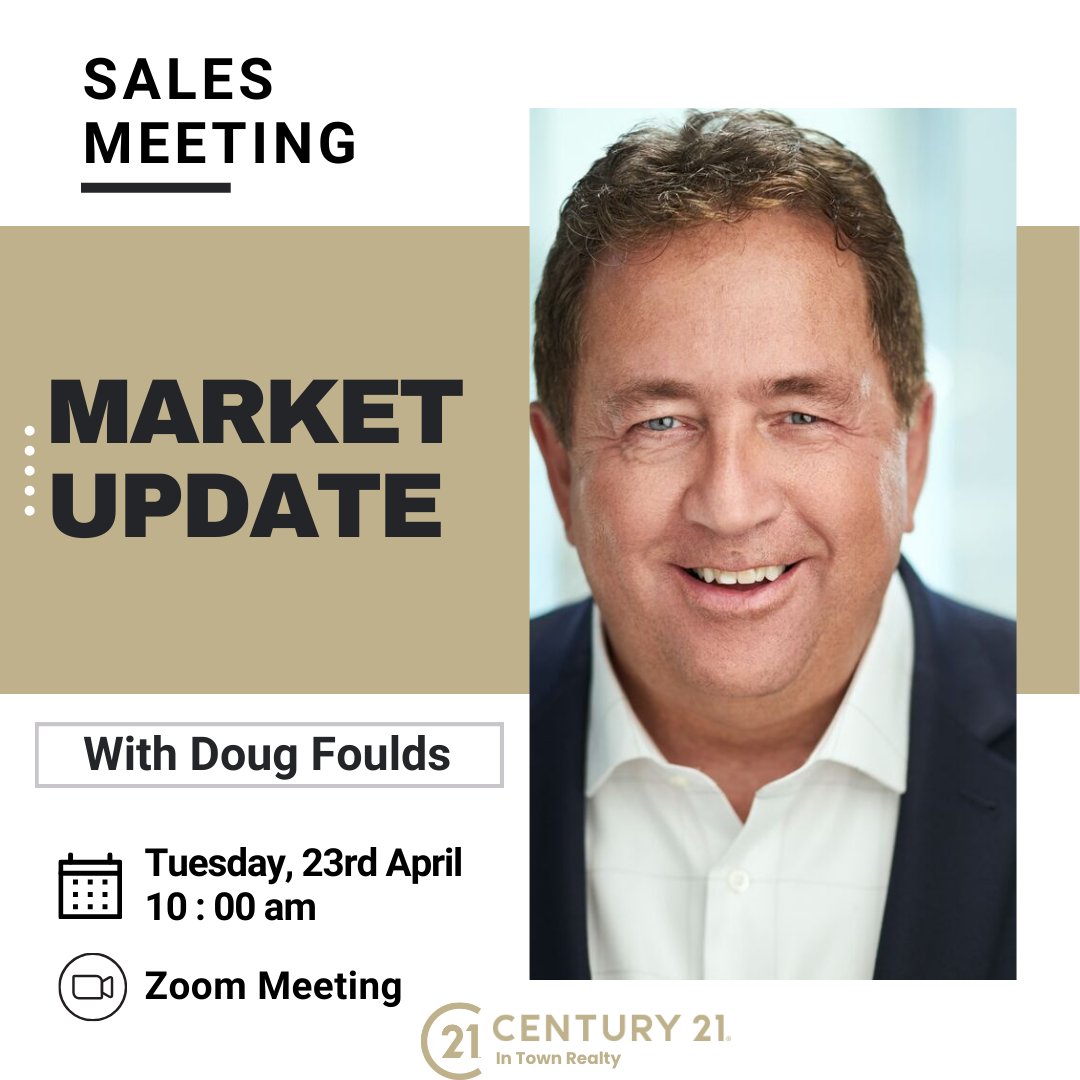 Our Managing Broker, Doug Foulds, will be hosting our next sales meeting, focusing on recent market updates and stats.

century21vancouver.com  #Century21 

#century21intownrealty #century21vancouver #Century21Canada #century21realtor #century21agent #IndustryExperts