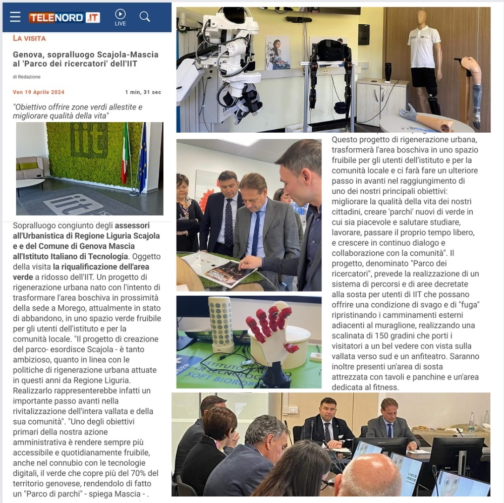 AvvMarioMascia's tweet image. IL PARCO DEI RICERCATORI 

Sopralluogo all' IIT - Istituto italiano tecnologia con l'Assessore all'Urbanistica regionale Marco Scajola per un progetto di rigenerazione urbana nel segno del connubio smart-green.

#IIT #istituto #italiano #tecnologia #urbanistica #rigenerazione