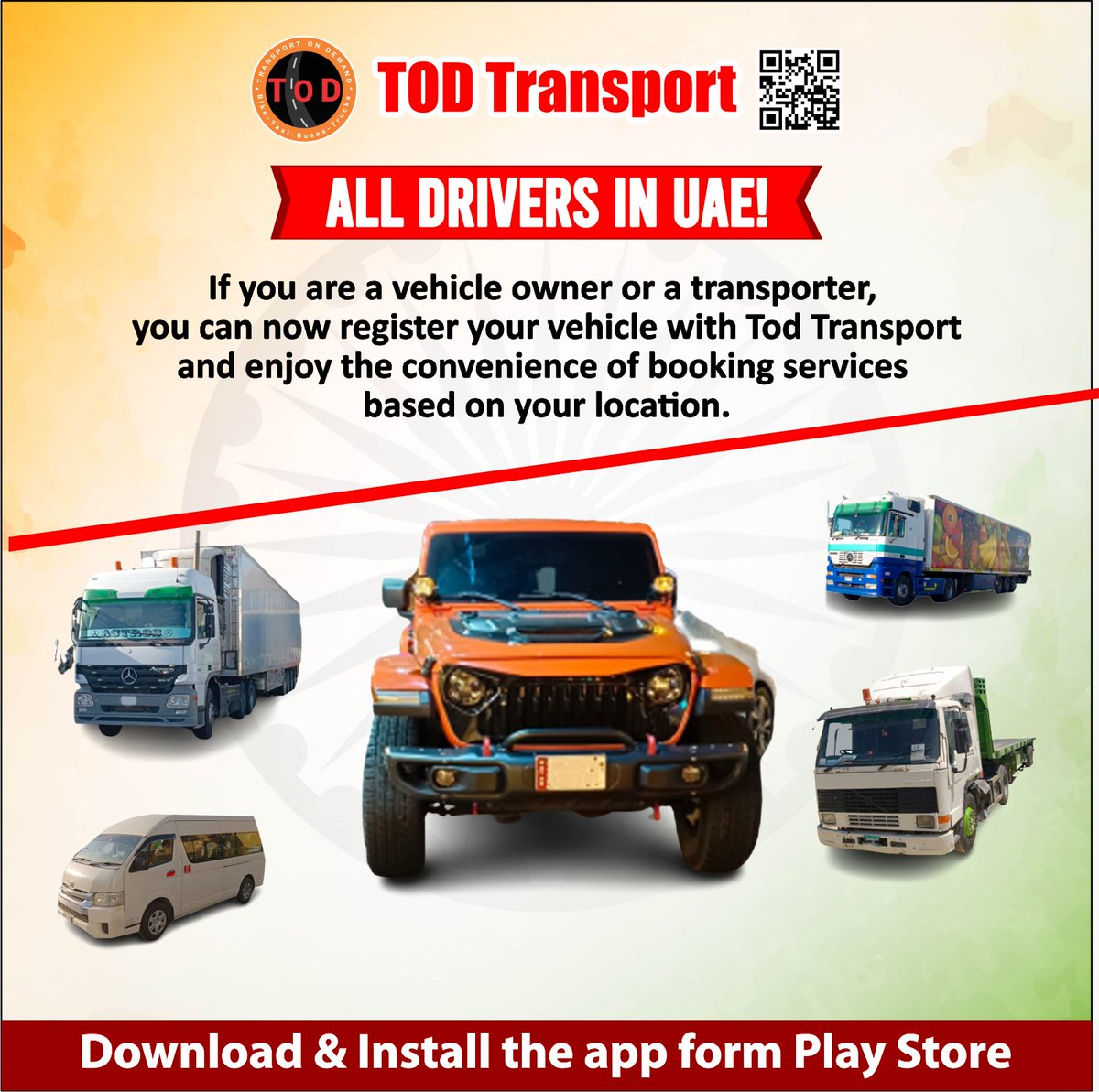 🛵🚗 Ready to transform your commute? Register your vehicle with TOD Transport UAE and unlock 6 MONTHS of FREE bookings from registration date. Experience seamless travel with just a tap. Join us today! #TODTransportUAE #EffortlessJourneys #SmartBooking #ConvenienceAtItsBest