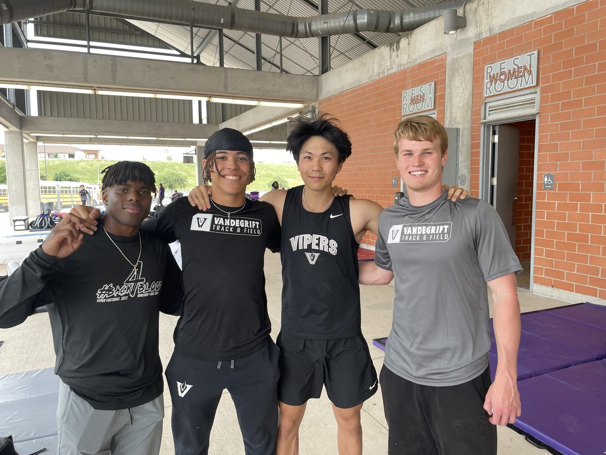 Boys take care of business and move on to finals in the 4x1 and 4x2 relays!  School record in the 4x2!