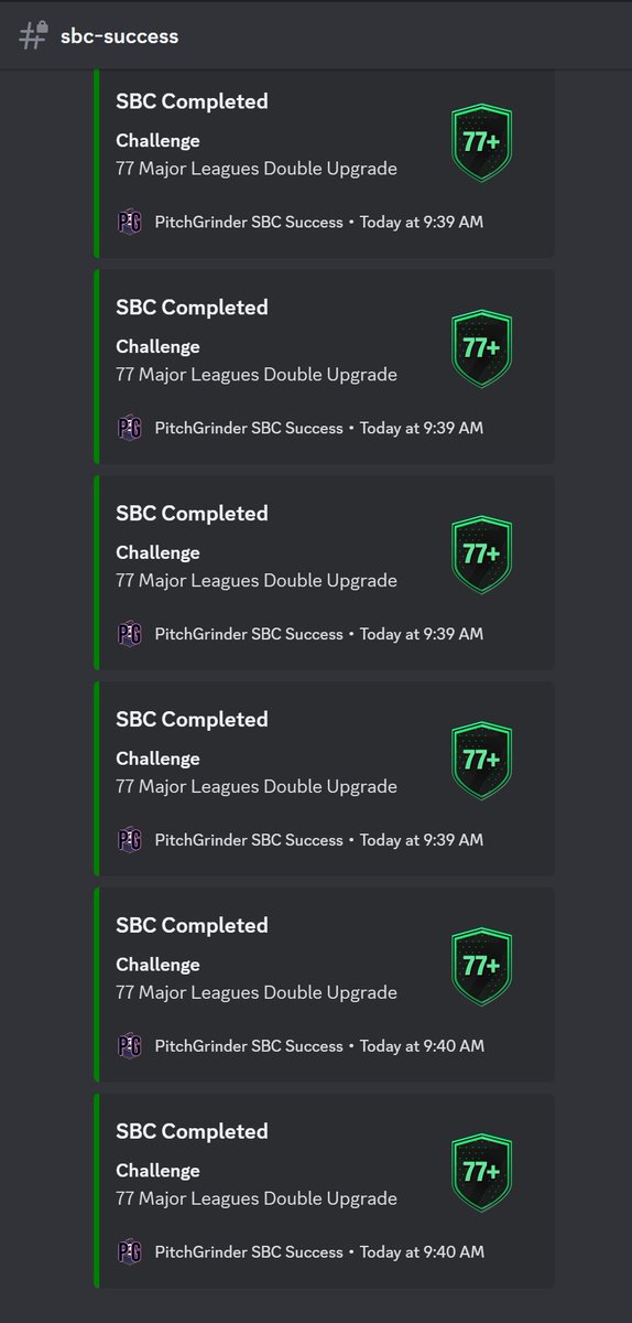 Users submitted hundreds of 77+ Major League Double Upgrades with ease. AUTO-SBC is a game changer. 🔁 If you want a trial of the best software to make coins and complete SBCs get a trial for some months. LINK is in our bio 🎮😀
