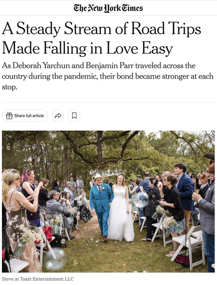 I'm honored our wedding was featured in today's New York Times! 🥂 @nytimes @benparr