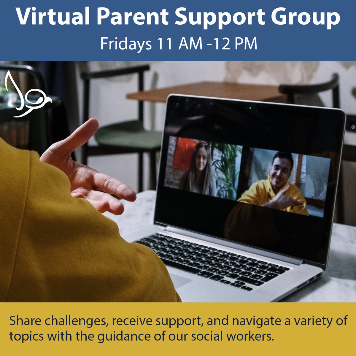 Our Parent #SupportGroup is rooted in emotional processing & problem-solving. Parents can share challenges & receive support. There's no assigned topic/lecture, as this group is to connect & find support under the guidance of a #SocialWorker. Register: eyaslanding.com/contact/