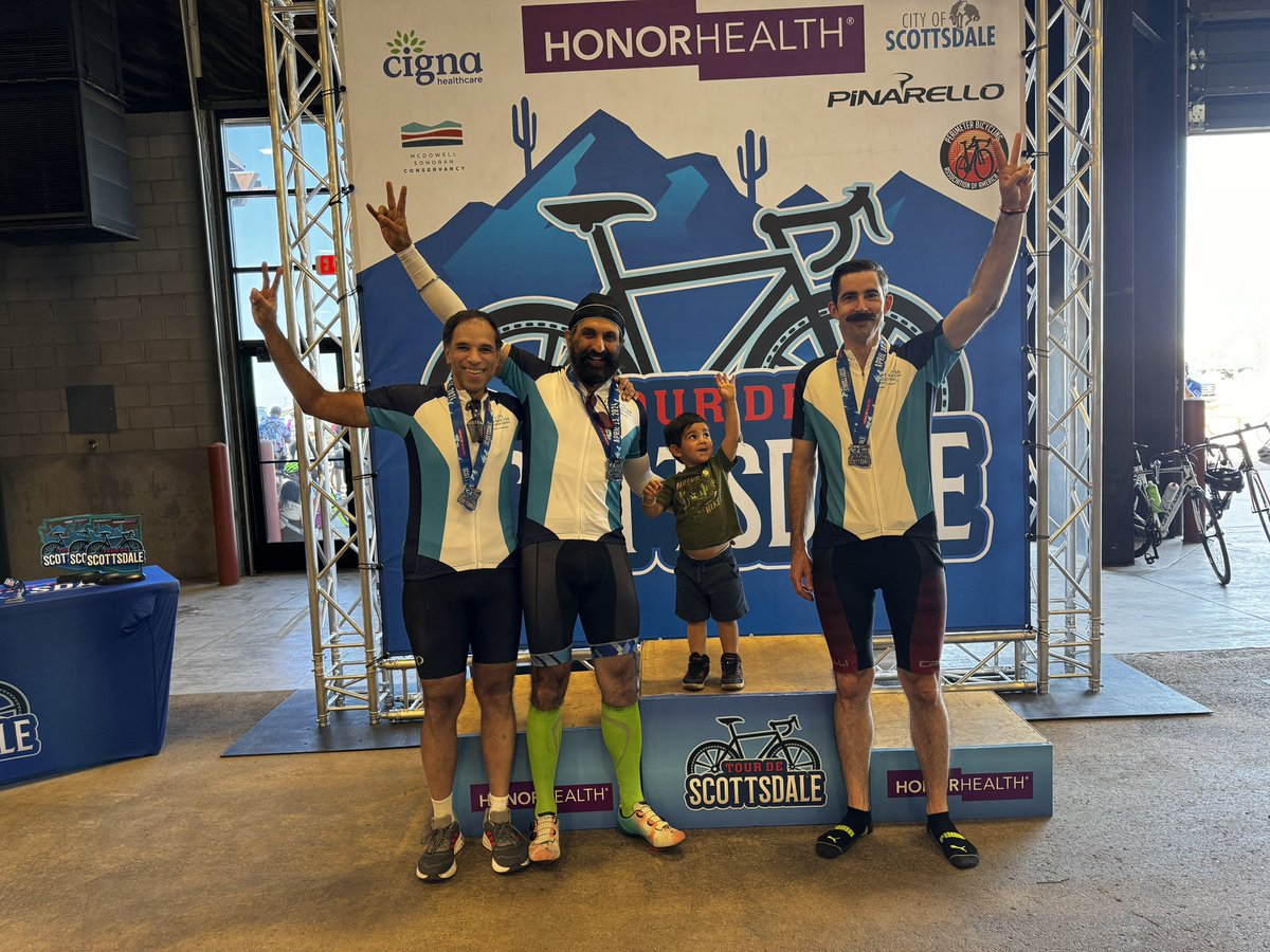 Team Hope cyclists led by Dr. Parminder Singh raised $12,608 for The Hope Foundation at the 2024 Tour de Scottsdale! 💯🎉@Parminder1699 @SWOG