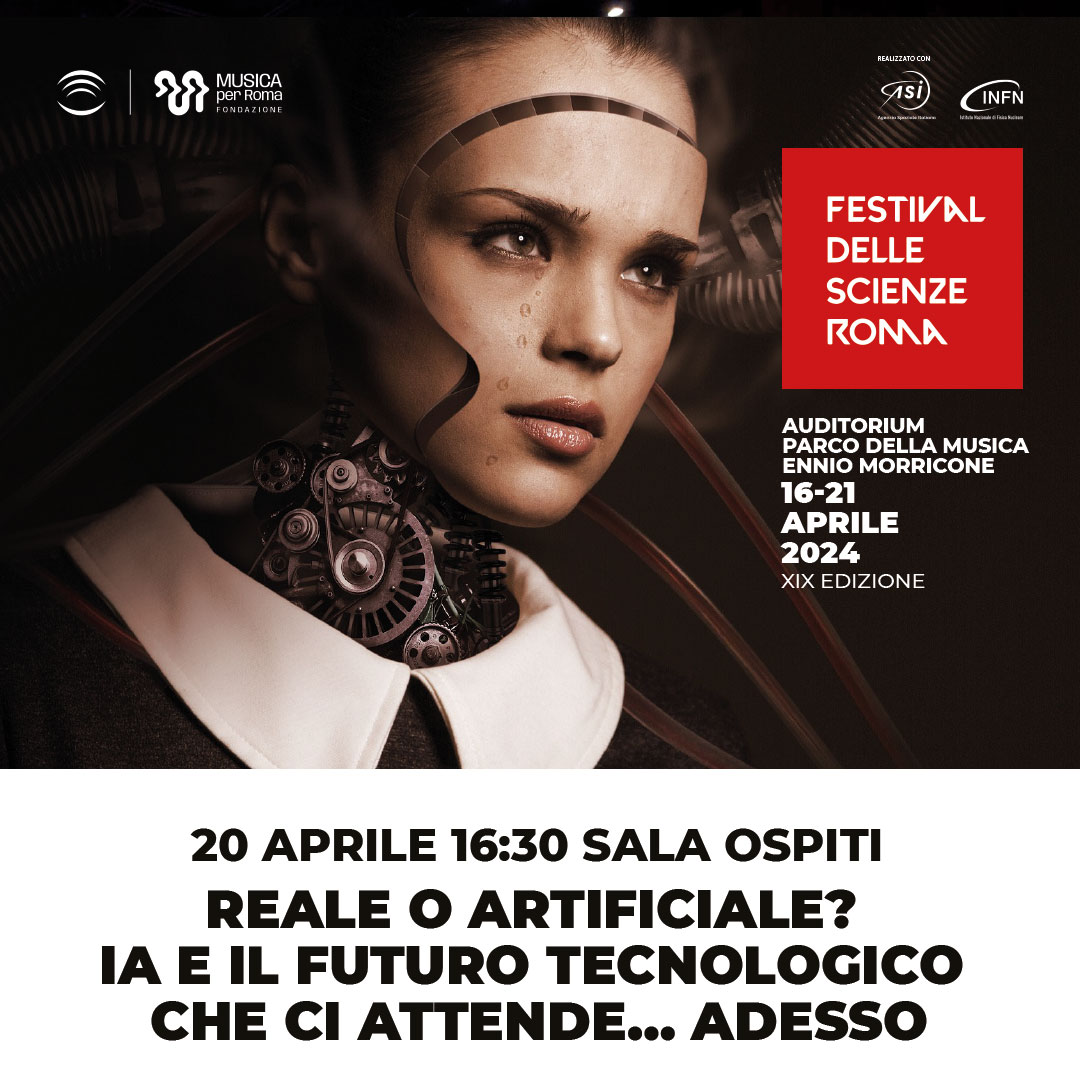 Al #FestivaldelleScienzeRoma appuntamento con i temi dell'#AI e dello sviluppo tecnologico che ci attende con esperti di @ENEAOfficial, @humantechnopole e @ReteGARR  
📅Sabato 20 aprile all'@AuditoriumPdM 

👉auditorium.com/it/event/reale…