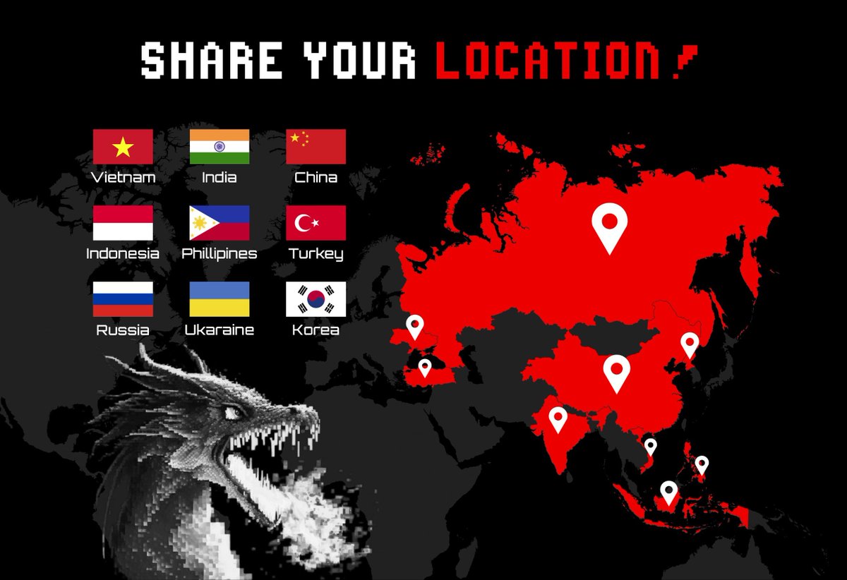 🌍 Attention Dragon! 🦛 🌏 Building a diverse community! Current strongholds: China, Indonesia. We're expanding! 🌐 What's missing? Share your location and join us! 💙 #DragonLRT #FIRE #resatking