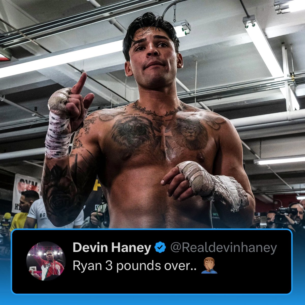 He didnt want to cut the hardest pounds...the last ones..the ones that require you to drain... Unprofessional for a 'king' I hope Haney knocks him out!