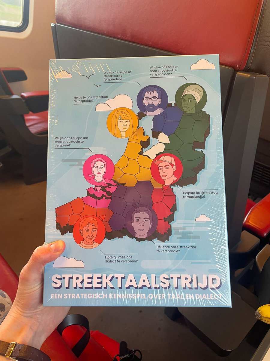 In the train back from the 10th Sociolinguistics Circle in Groningen! What a wonderful conference with so many inspiring presentations. Sociolinguistics really is the best field to work in. 🥰 Cherry on top is I won this board game for best poster!