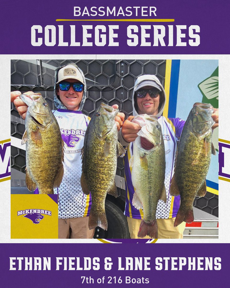 Congrats to Ethan Fields & Lane Stephens on placing 7th overall out of 216 boats and sealing their bid to the National Championship! Also punching their ticket to Nationals was Kai Barnett & Parker Welch placing 22nd overall‼️🎣🐾
#BearcatsUnleashed