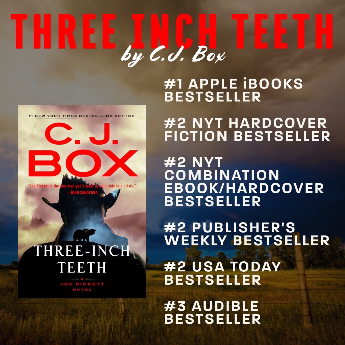 Thank you to my readers for a really good run! #ThreeInchTeeth